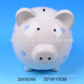 White pig design ceramic money box ,saving money bank